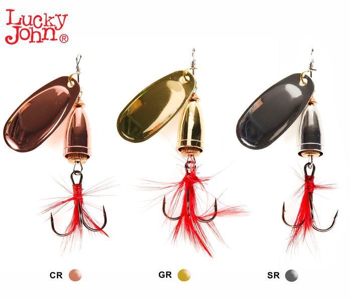 Блесны вращ. Lucky John BELL SPIN 03 08.5г C/G/S 3шт. набор LJBS03-002SET фото