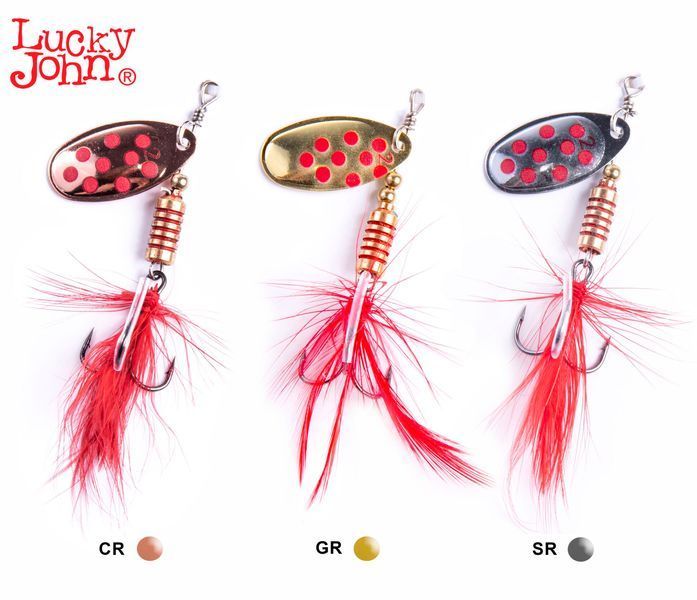 Блешні брех. Lucky John SPIN X ROUND 02 5,0г CR/GR/SR 3шт. набір LJSR02-001SET фото
