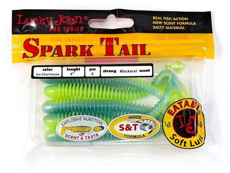 Віброхвіст Lucky John Spark Tail 4 T57 5шт (140168-T57) 140168-T57 фото