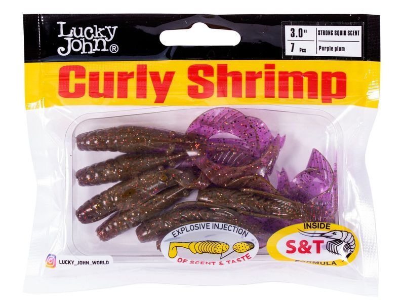 Твістер силікон. CURLY SHRIMP LJ Pro Series 3 "/ S13 *7 140216-S13 фото